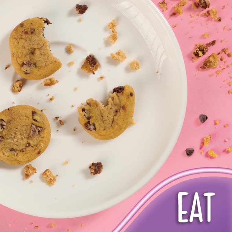 cookie crumbs left on the plate